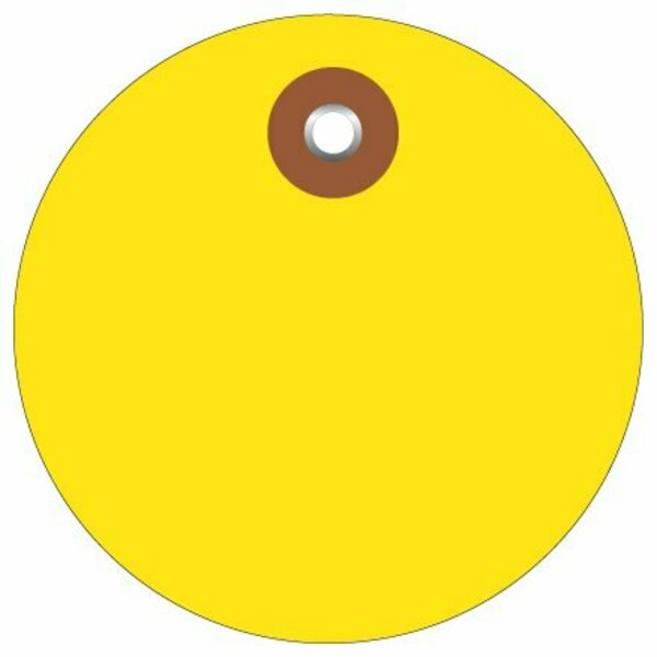 Bsc Preferred 2'' Yellow Plastic Circle Tags, 100PK S-12329Y